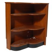 1970’S TEAK WOOD CORNER CABINET BOOKCASE