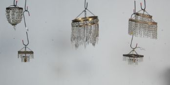 COLLECTION OF THREE EARLY 20TH CENTURY BRASS CHANDELIERS