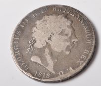 GEORGE III 1818 SILVER CROWN COIN