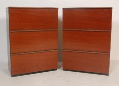 TWO VINTAGE 20TH CENTURY TEAK BEDSIDE CHEST OF DRAWERS