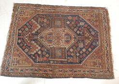 19TH CENTURY SOUTHWEST PERSIAN KHAMSEH RUG