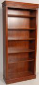 REGENCY REVIVAL 6FT TALL OPEN WINDOW BOOKCASE CABINET.
