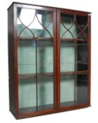 VICTORIAN 19TH CENTURY MAHOGANY CHINA DISPLAY CABINET