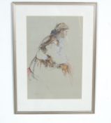 YVONNE TOCHER - BRITISH 20TH CENTURY - REPOSE - PASTEL ON BOARD STUDY