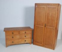 VICTORIAN 19TH CENTURY CHEST OF DRAWERS - & WARDROBE