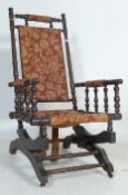 19TH CENTURY VICTORIAN BOSTON ROCKING CHAIR