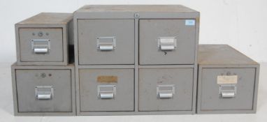 20TH CENTURY METAL INDUSTRIAL FACTORY FILING CABINETS