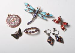 COLLECTION OF ANTIQUE EDWARDIAN EARLY 20TH CENTURY ENAMELS