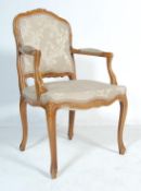 20TH CENTURY LOUIS 16TH REVIVAL WALNUT FAUTEUIL