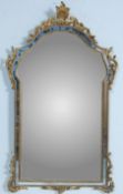 ROCOCO REVIVAL ANTIQUE STYLE GILT WALL MIRROR
