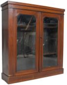 19TH CENTURY VICTORIAN MAHOGANY BOOKCASE CABINET