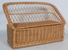 VINTAGE RETRO 20TH CENTURY WICKER CHILDREN WINDOW SEAT