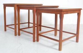 VINTAGE RETRO 20TH CENTURY TEAK WOOD GRADUATED NEST OF TABLES