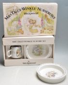 BEATRIX POTTERY MRS TIGGY WINKLE NURSERY SET BY WEDGWOOD