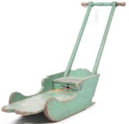 ANTIQUE PAINTED PINE CHILDS ICE SKATING SLEIGH