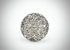 White Gold & Diamond Cluster Rings