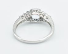 18ct White Gold Aquamarine & Diamond Ring