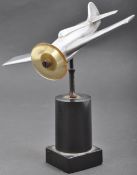 WWII INTEREST - MID-CENTURY DESKTOP MODEL OF A GRUMMAN F6F HELCAT PLANE