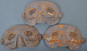 WWI FIRST WORLD WAR INTEREST - RELIC TANK DRIVER'S SPLATTER MASKS