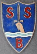 WWII INTEREST - SBS SPECIAL BOAT SERVICE UNIFORM ENAMEL BADGE