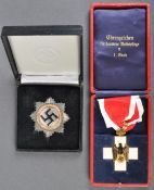 TWO WWII SECOND WORLD WAR TYPE THIRD REICH GERMAN AWARDS