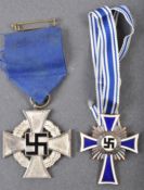WWII GERMAN MOTHERS MEDAL & FAITHFUL SERVICE MEDAL