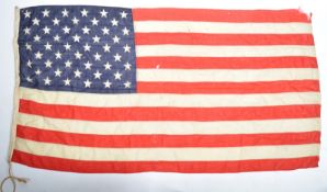 ORIGINAL VINTAGE UNITED STATES OF AMERICAN LINEN FLAG