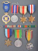 WWII SECOND WORLD WAR MEDAL GROUP ELSBURY OF FARNBOROUGH