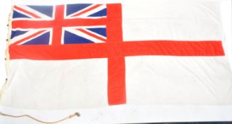 WWII INTEREST - ORIGINAL LARGE ROYAL NAVY WHITE ENSIGN FLAG