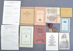 WWII GERMAN MEDALS & EPHEMERA TO THE SAME SOLDIER