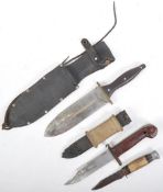 COLLECTION OF X3 ASSORTED MILITARY RELATED KNIVES & DAGGERS