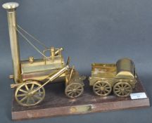 STEPHENSON'S ROCKET - RAILWAY INTEREST 20TH CENTURY BRASS MODEL