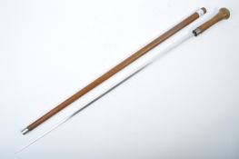 19TH CENTURY GENTLEMANS WOODEN SWORD STICK