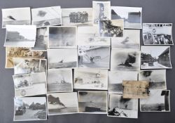 COLLECTION OF WWII ROYAL NAVY PERSONAL PHOTOGRAPHS OF SINKING SHIP