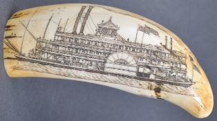 19TH CENTURY STYLE NAPOLEONIC SCRIMSHAW TUSK