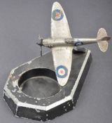 WWII SECOND WORLD WAR MID-CENTURY DESKTOP SPITFIRE ASHTRAY MODEL