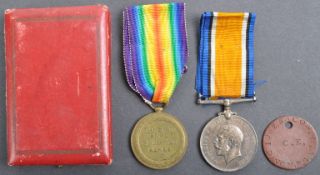 WWI FIRST WORLD WAR MEDAL PAIR - GUNNER IN THE ROYAL ARTILLERY