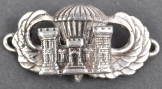 WWII SECOND WORLD WAR US ARMY ENGINEER BRANCH JUMP WINGS