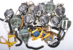 LARGE COLLECTION OF BRITISH POST WAR RESPIRATOR GAS MASKS