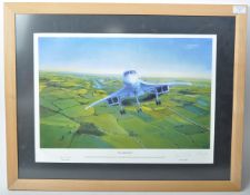 CONCORDE - ' 002 AIRBORNE ' LIMITED EDITION AUTOGRAPHED PRINT