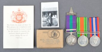 WWII SECOND WORLD WAR MEDAL PAIR & GENERAL SERVICE MEDAL