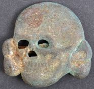 ORIGINAL WWII SECOND WORLD WAR GERMAN WAFFEN SS CAP BADGE