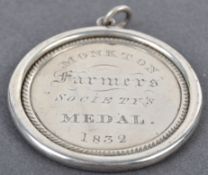 COLLECTION OF ANTIQUE MEDALLIONS – 1832 - MONKTON FARMER'S SOCIETY