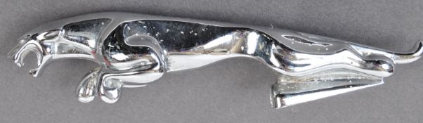 VINTAGE CROME METAL JAGUAR CAR BONNET MASCOT