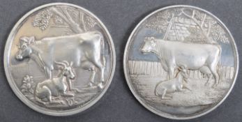COLLECTION OF ANTIQUE MEDALLIONS - DAIRY FARMERS