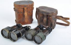 TWO PAIRS OF WWI FIRST WORLD WAR BINOCULARS
