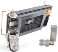 WWII SECOND WORLD WAR MAP, COMPASS & COINS IN FOLDING CAMERA