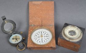 COLLECTION OF X3 ASSORTED WWI AND OTHER RELATED COMPASSES