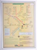 RAILWAYANA - VALLEYS AND CARDIFF LINES NETWORK MAP