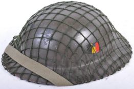 WWII INTEREST - POST-WAR BELGIAN STEEL BRODIE HELMET